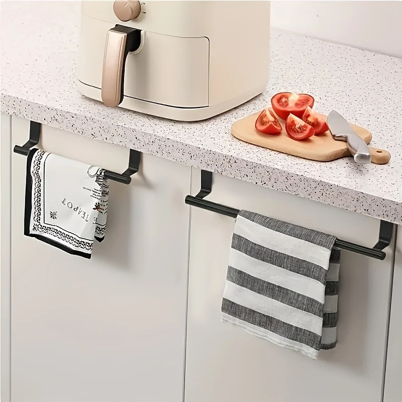 The elegant 403 stainless steel towel rack, a stylish and hole-free door towel holder, is perfect for storing towels in the bathroom and kitchen. This durable model...