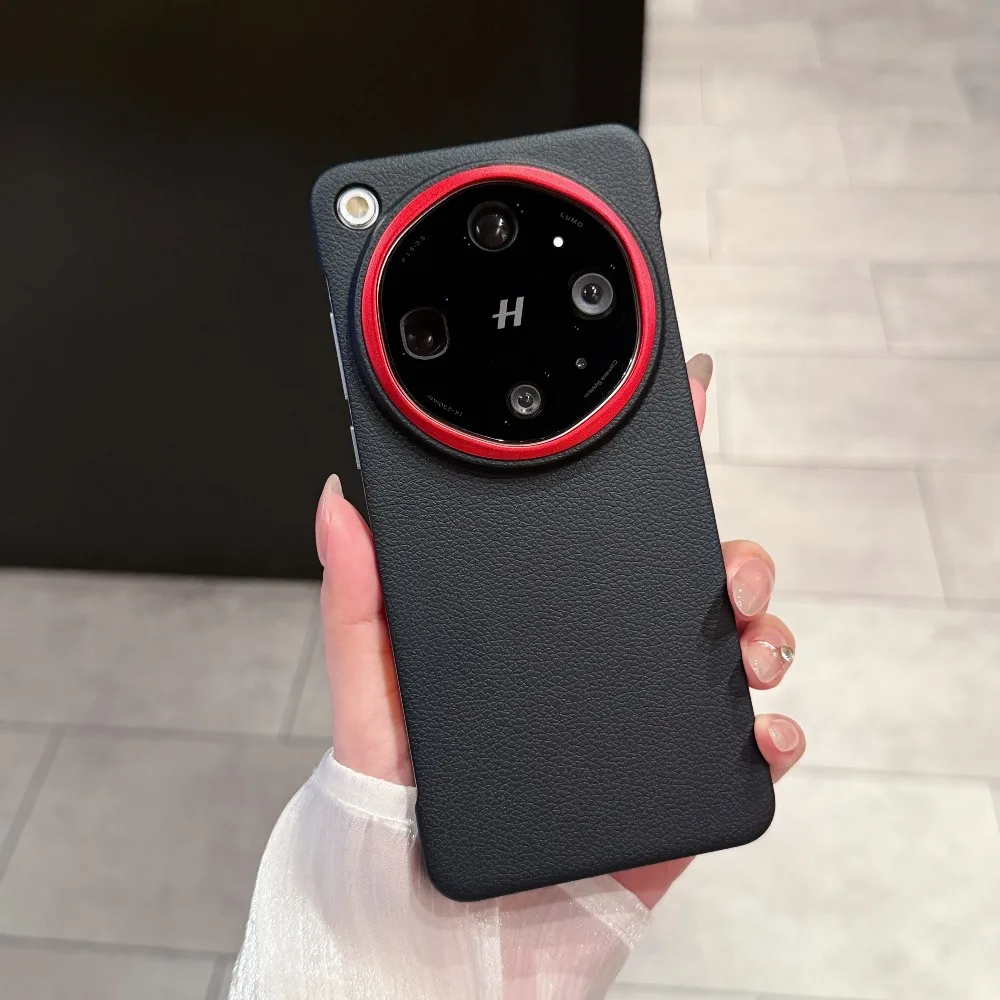 

Luxury Lychee Grain Magnetic Case for OPPO Find X9 Ultra/X9 Pro/X8 Slim Half-Cover Red Ring Lens For Mag-Safe Bumper Phone Shell