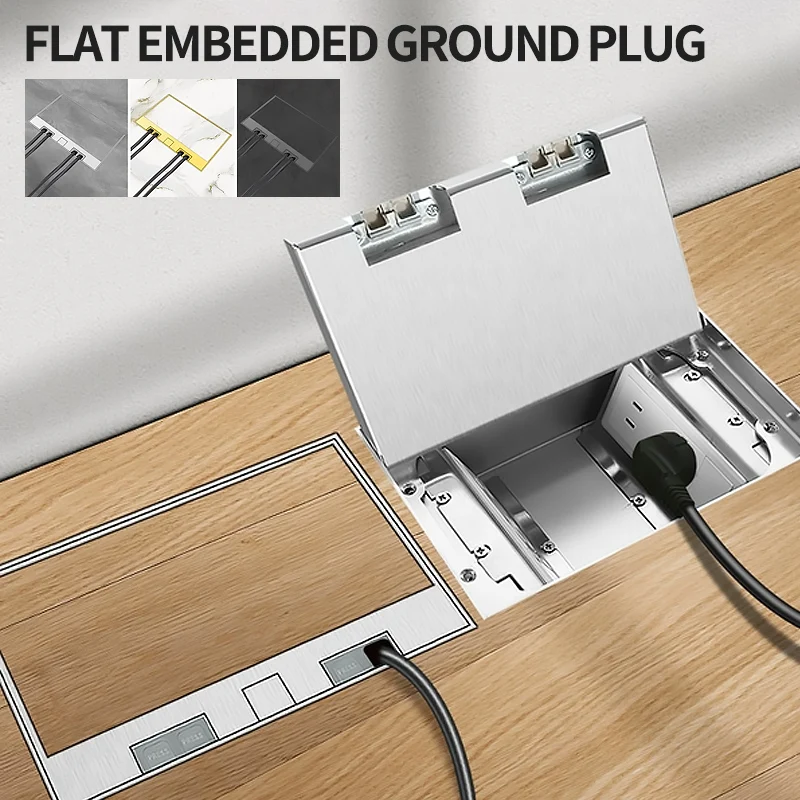 

Marble floor socket box EU Universal outlet recessed floor receptacle floor socket 250v manufacturer built in socket