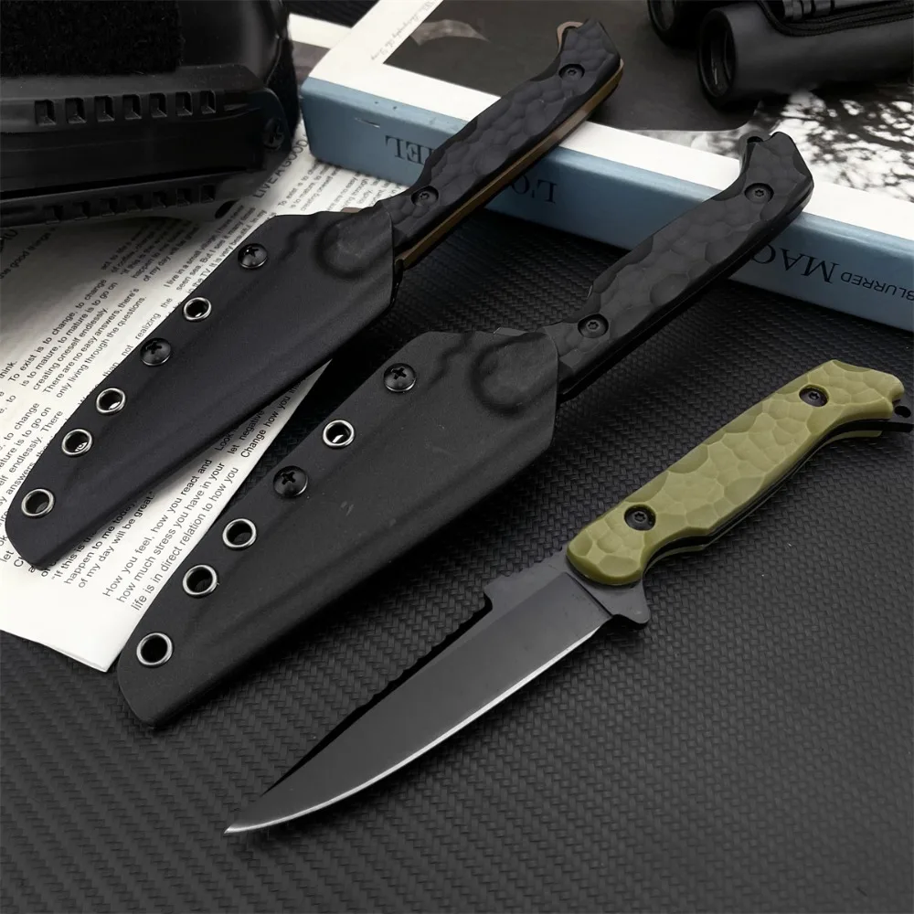 Lightweight EDC Fixed Blade Knife with Kydex Sheath, Nylon Fiber Handle, High Performance Outdoor Jungle Utility Knife