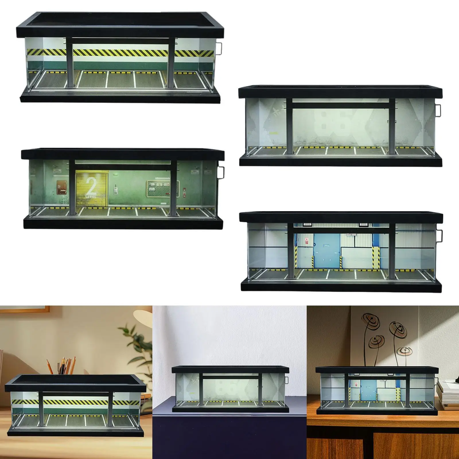 

1/64 Parking Lot Scene Display Case Acrylic 1:64 Vehicle Model Display Case