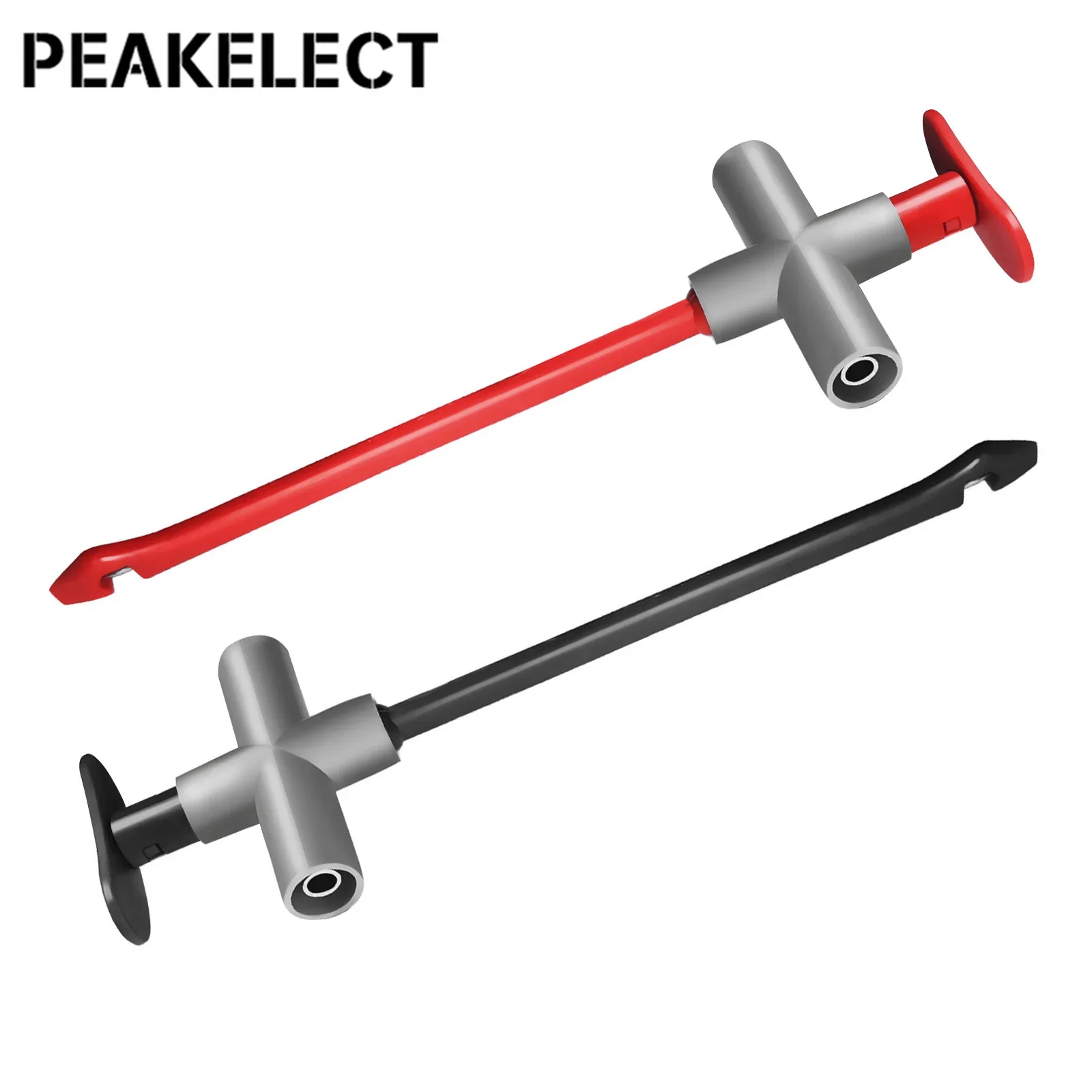 Peakelect P1033A 4mm Banana Plug Test Leads kit with Spring Piercing Test Hook Clips Probe for Multimeter Electronic Testing