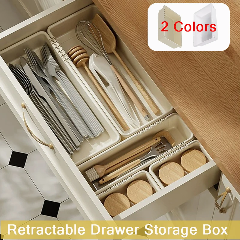 

1PC Drawer Organizer Expandable Utensils for Kitchen,Can Be Used for Cutlery, Retractable Drawer Storage Box/cajas Organizadoras