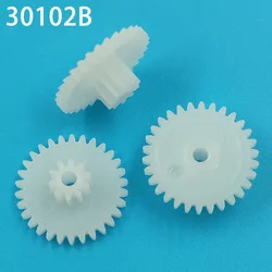 30102B 0.5M Plastic POM Gear Diameter 16mm 30 Teeth 10 Teeth Double Layer Gear 2.05mm Hole DIY Toy Parts Accessories