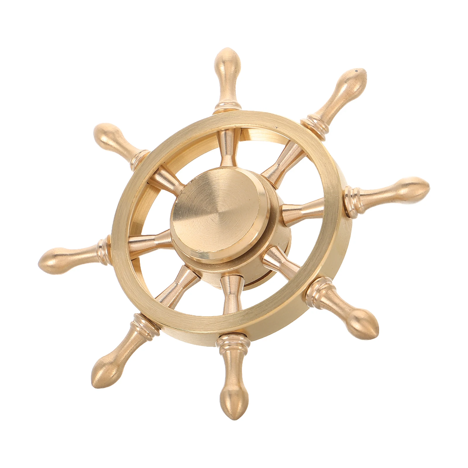 1 stücke Messing Schiff Rad Dekor Drehbare Ruder Spirale Nautischen Figur Schreibtisch Büro Wohnzimmer Marine Thema Top Spielzeug
