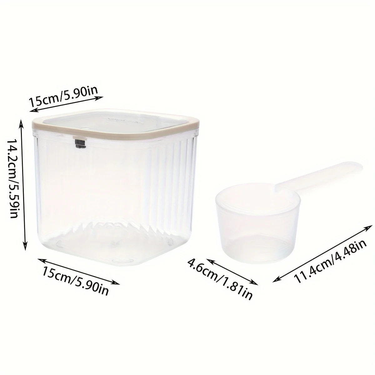 1pcs Laundry Beads Dispenser with Spoon, Clear Laundry Detergent Dispenser, Scent Booster Beads Dispenser for Laundry Room