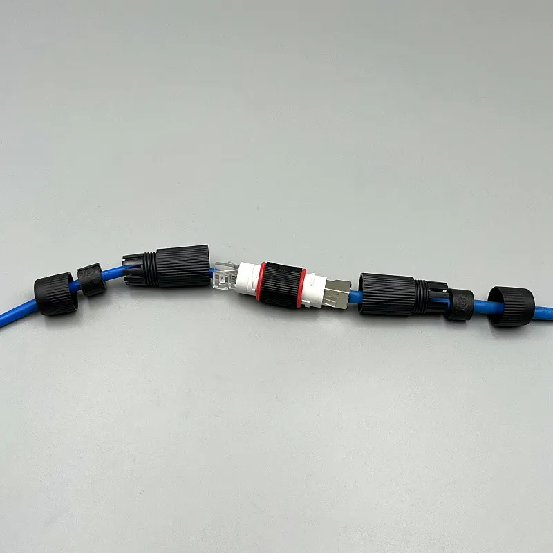 Złącze RJ45 Zewnętrzny wodoodporny port żeński na żeński Sieć LAN Rozdzielacz Głowica transferowa Adapter Łącznik CAT5e CAT6