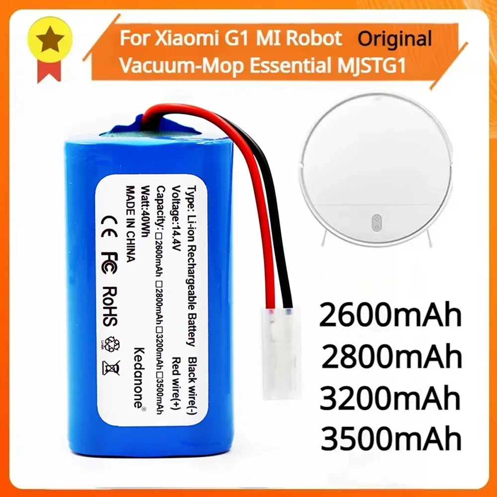 

H18650CH-4S1P 14.8V 6800mAh Li-ion Battery Pack for XIAOMI MIJIA Mi Robot Vacuum Cleaner Essential G1 MJSTG1,SKV4136GL R30 R35