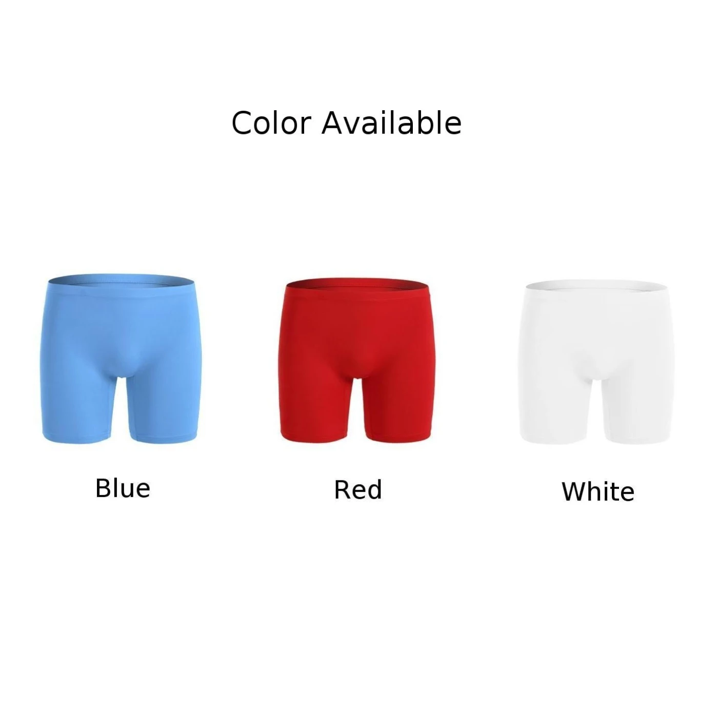 Sexy Men Ice Silk Long Leg Briefs Breathable Elastic Pouch Underwear Shorts Trunks Underpants Seamless Lengthen Short Pant