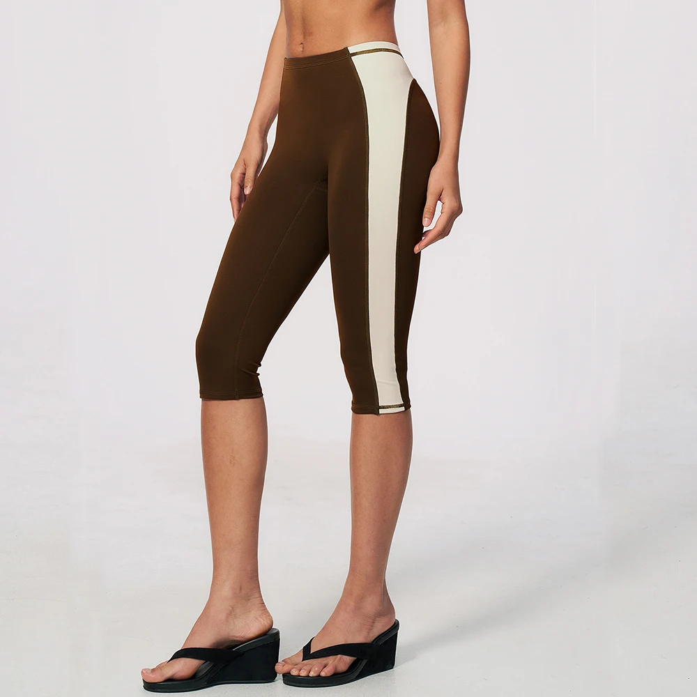 Yoga Capri Pants Women Fitness Leggings Running Cycling Pants Breathable Sports Leggings High Waist Summer Workout Gym Clothing