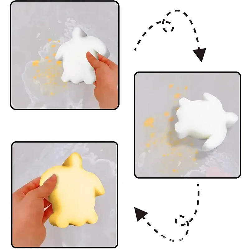 5/10Pcs Oil Absorbing Scum Sponge Turtle Shapes Clean Tools Accessories Remover Floating Sponges for Hot Tub Swimming Pool SPA