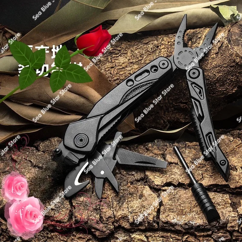 Cross-border Outdoor Multifunctional Pliers Field Survival with Whistle, Multipurpose Pliers Outdoor Folding Tool