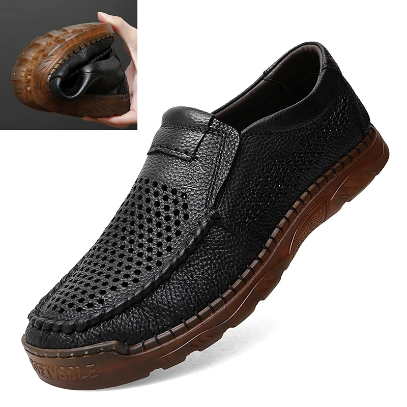 Golden Sapling Man Loafers Genuine Leather Moccasins Business Men\'s Casual Shoes Retro Designer Driving Flats Party Social Shoe