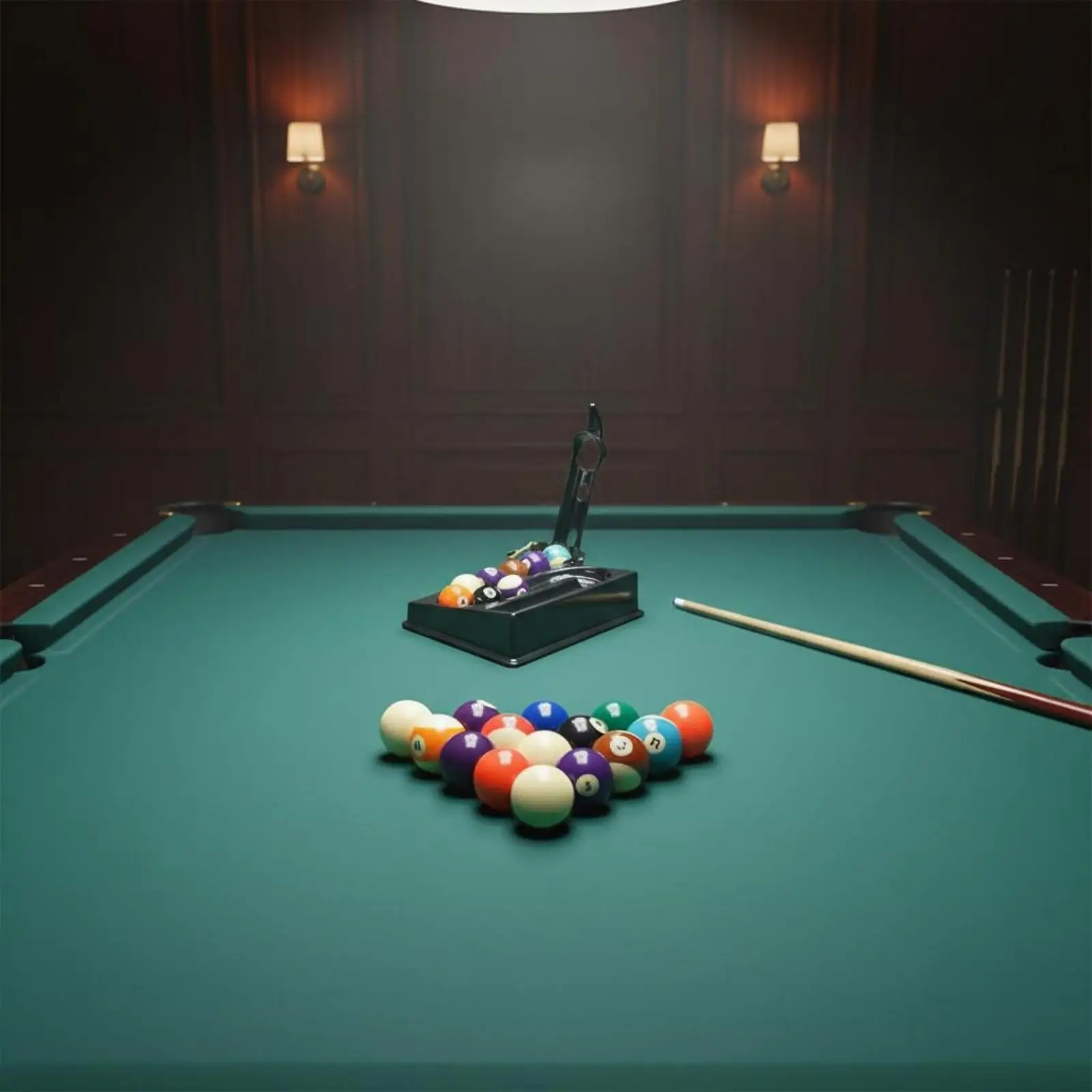 Automatic Billiard Rack Resin Ball Setter Organized Smart Device for Consistent Snooker Practice Table Use