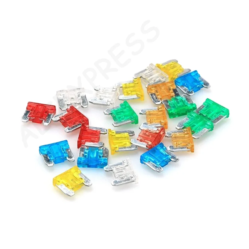 New 24pcs Auto Car Truck Motorcycle Fuses 5A 10A 15A 20A   Mixed Sizes Low Profile Kit Micro Mini Blade Fuse