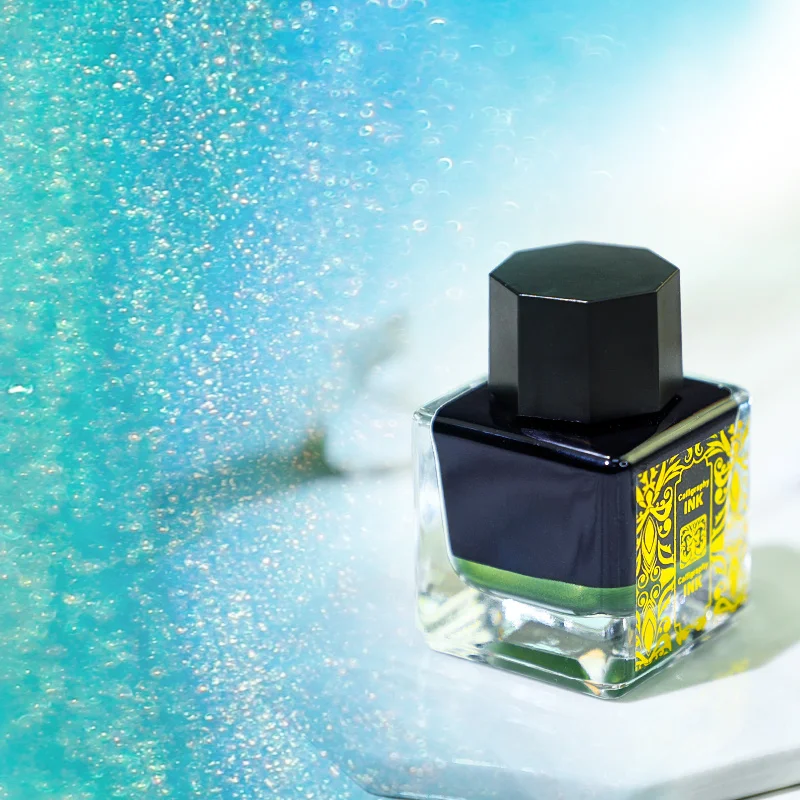 Glitter Ink Dip  Pen Non Carbon Color Ink 25ml Glitter Ink Starry Sky Gold Powder Pearlescent Dye Card Gradient Ink