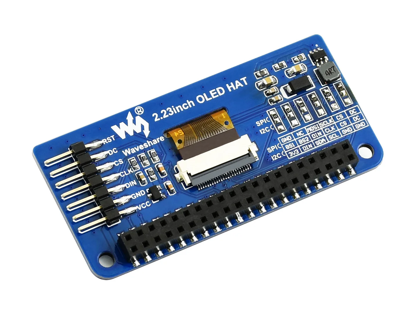 قبعة Raspberry Pi 2.23 بوصة OLED - شاشة 128x32، SSD1305، SPI/I2C لـ Pi/Arduino/STM32 #2