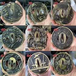 Copper Zinc Alloy Tsuba Handguard for Japanese Katana Tachi Wakizashi Sword, Universal Accessories, Exquisite Fittings #37-72