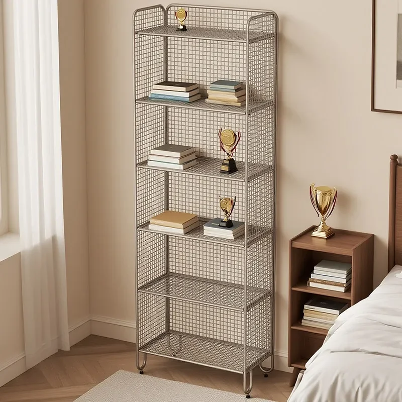 a*-Bookshelf floor-standing storage rack, iron living room storage rack, bedroom bedside table, multi-layer home bag and shoe.