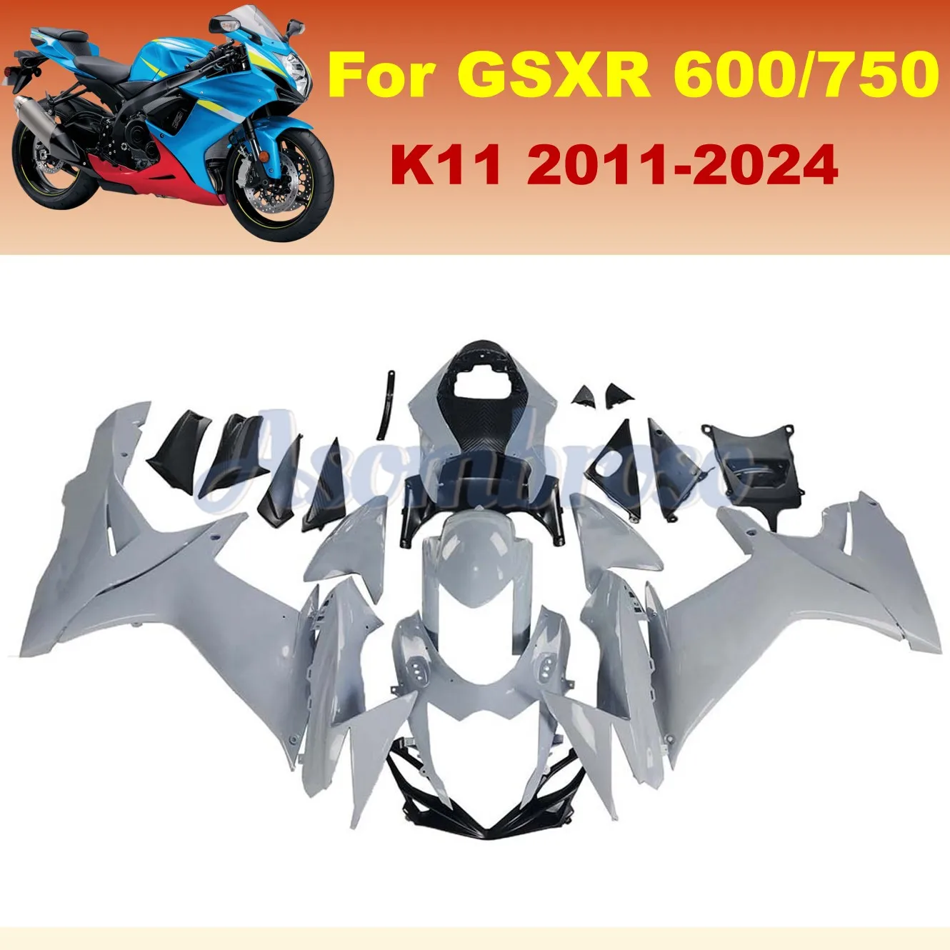 ABS Fairings Kits For GSXR600 GSXR750 2011-2024 2012 2013 2014 2015 2016 2020 GSXR 600 750 K11 Nardo Grey Bodywork Fairing kit