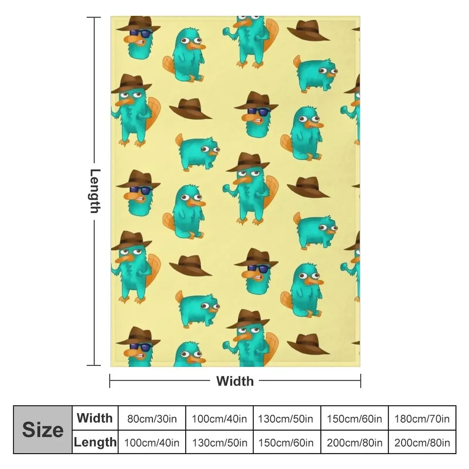 Perry the Platypus! Throw Blanket valentine gift ideas Plush Fashion Sofas Beautifuls Thins Giant Sofa Blankets