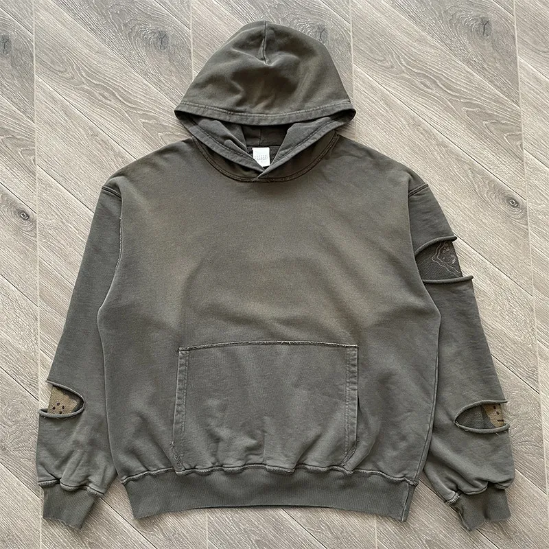 

Двусторонняя толстовка Double Wear KAPITAL KOUNTRY Smilie Patch с капюшоном для мужчин и женщин, свободного кроя, цвета армейский зеленый, повседневная, с эффектом потертости