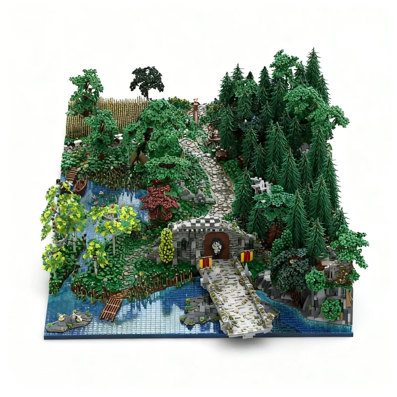 50971pcs MOC Landscape Expansion 1 Bundle - Castle Hohengeroldseck Model Building Blocks Construction Christmas Gift Toy DIY 3D