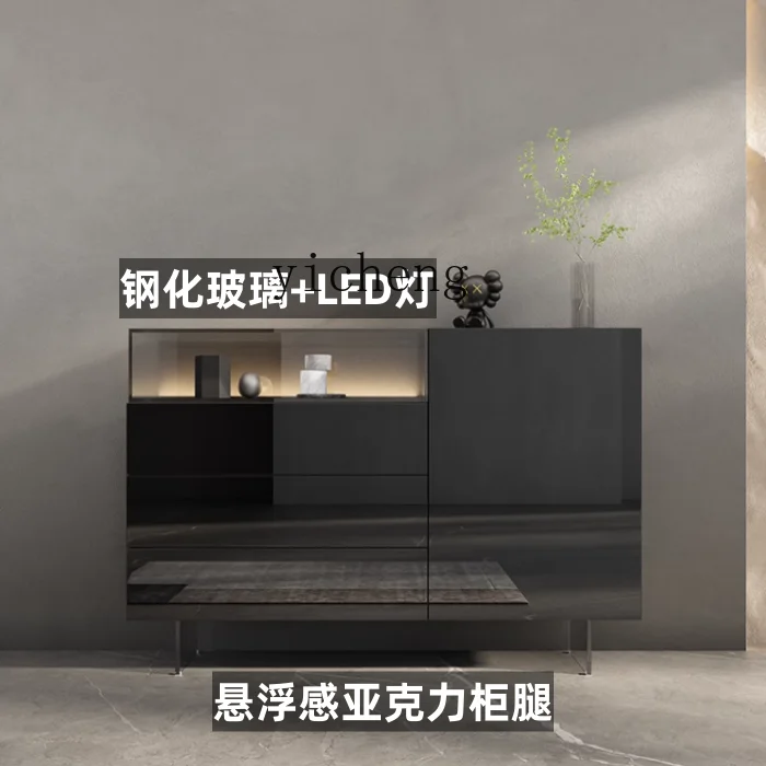 

LSL Italian Style Light Luxury Lacquered Solid Wood Art Sideboard Simple Modern Entryway Storage