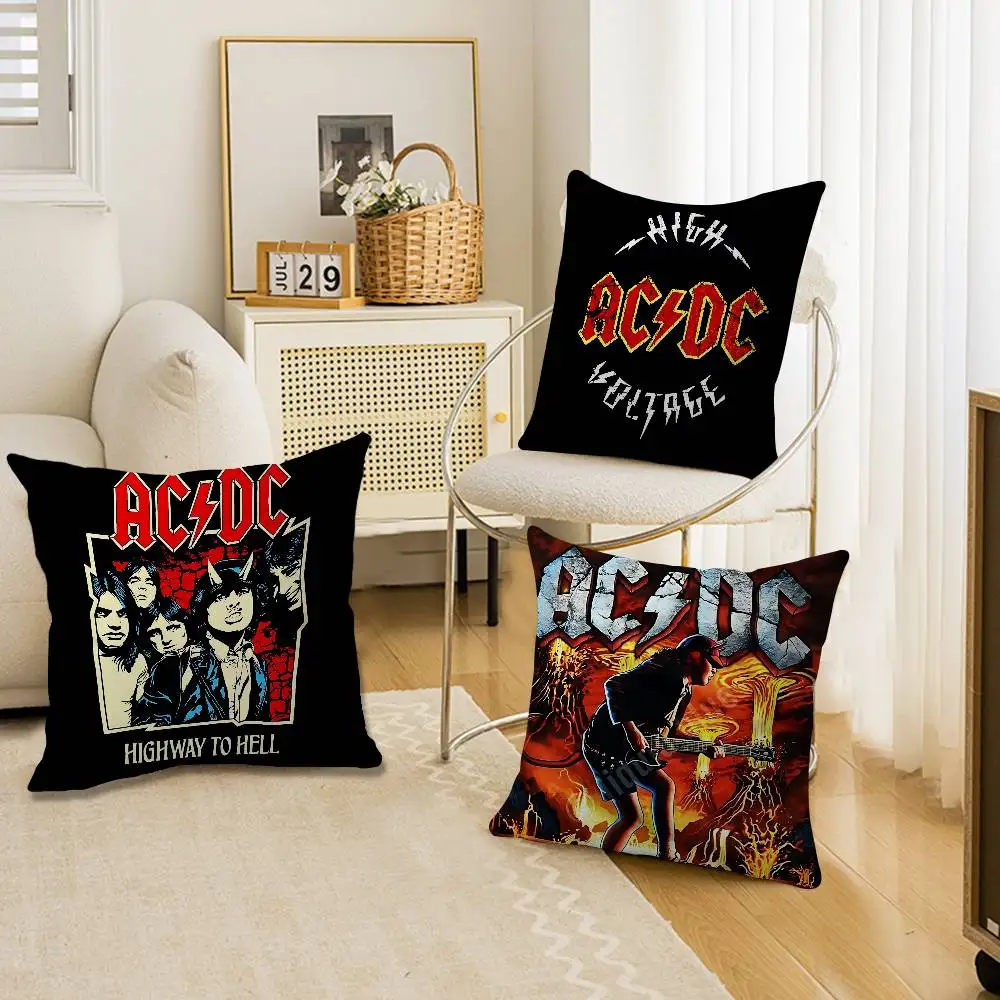 AC_DC Band Cushion Cover Inches Farmhouse Decor Home Throw Pillow Covers For Couch Decorations