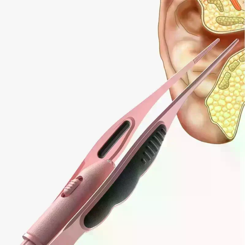 /Kuz/Lighted Earwax Removal Tweezers Antislip Grip Soft Safe Tip For Kids And Adults Ear Cleaning LED