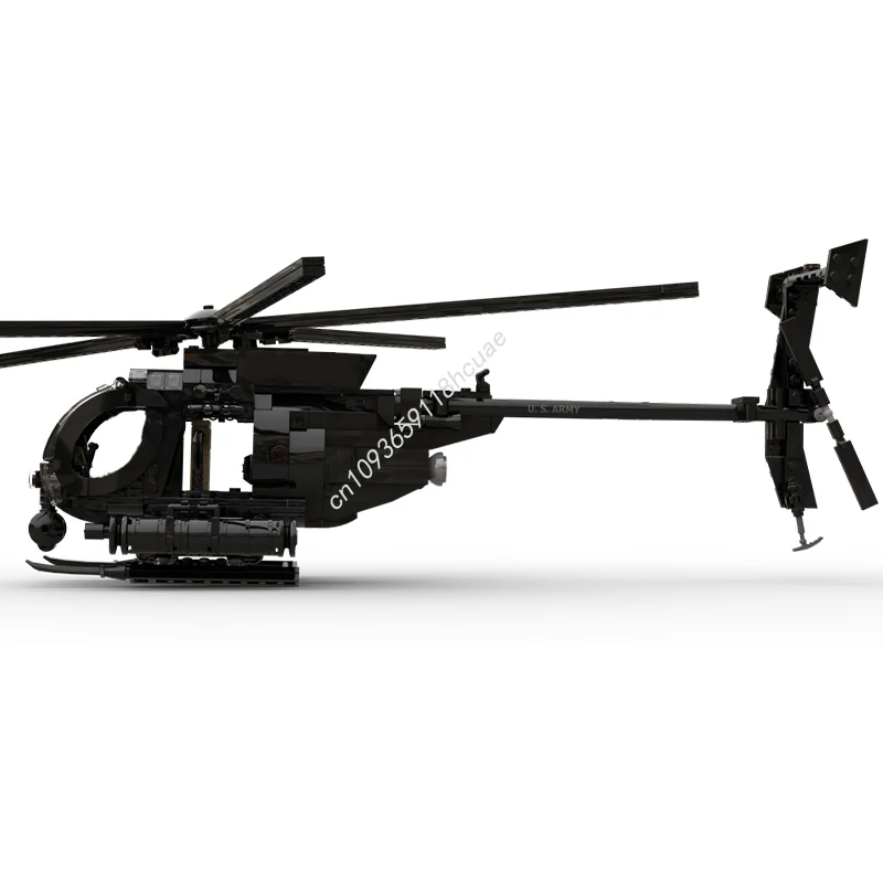 

590pcs MOC MH-6 Little Bird Helicopter Building Block Christmas Gift Advanced DIY Designed Adults Holiday Themed Limited Edition