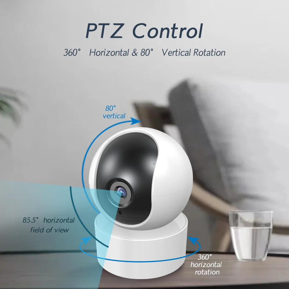 GauTone-Baby Monitor com Alertas de Atividade, Câmera de Vigilância, Visão Noturna, Wi-Fi, Câmera IP para Tuya Smart Life, PG107, PG103, 1080P