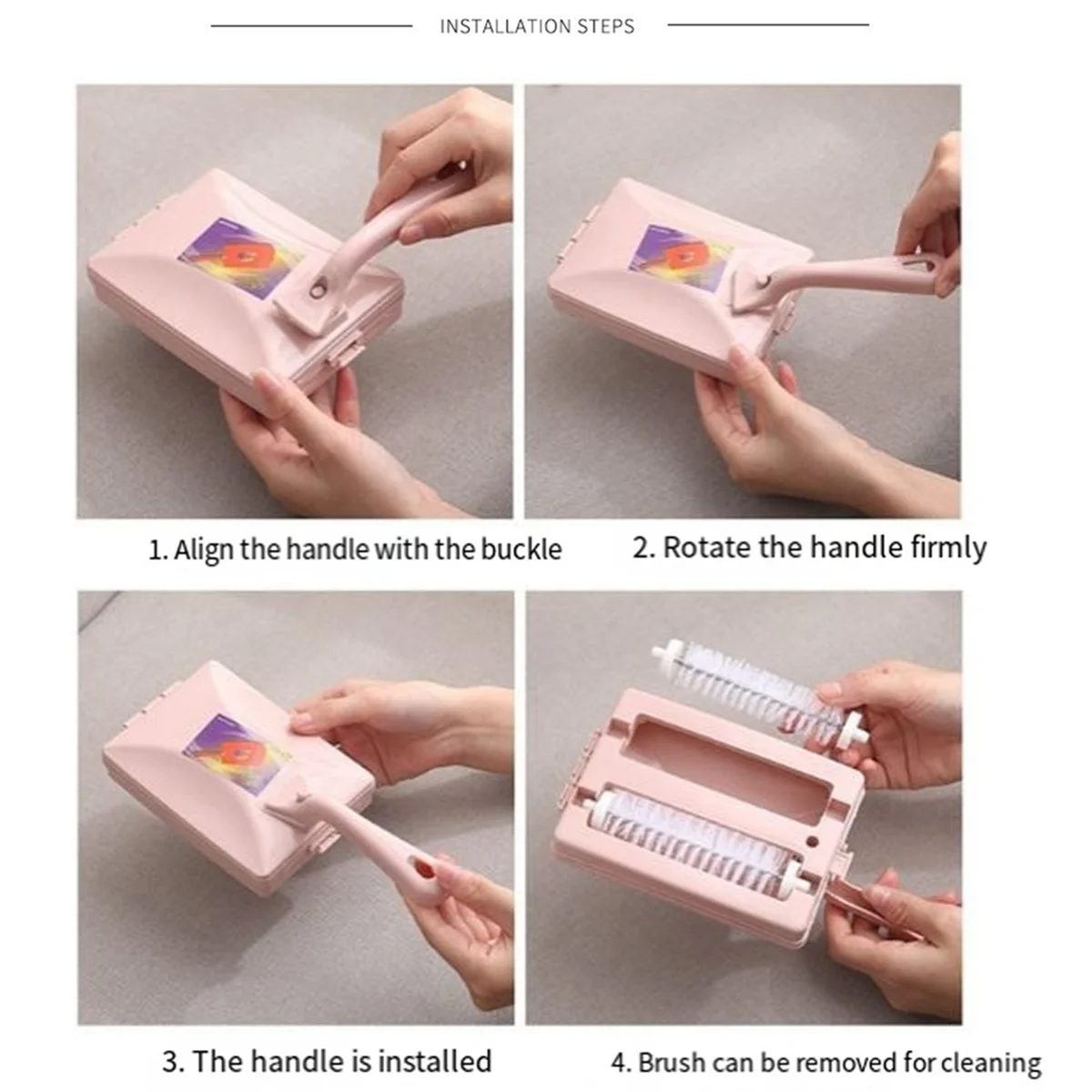 4PC Szczotka do dywanów Szczotka do stółka Ręczny odkurzacz do okruszków Ręczne zamiatarki z podwójnym wałkiem do domu Sypialnia Biuro Zanieczyszczenia dywanów