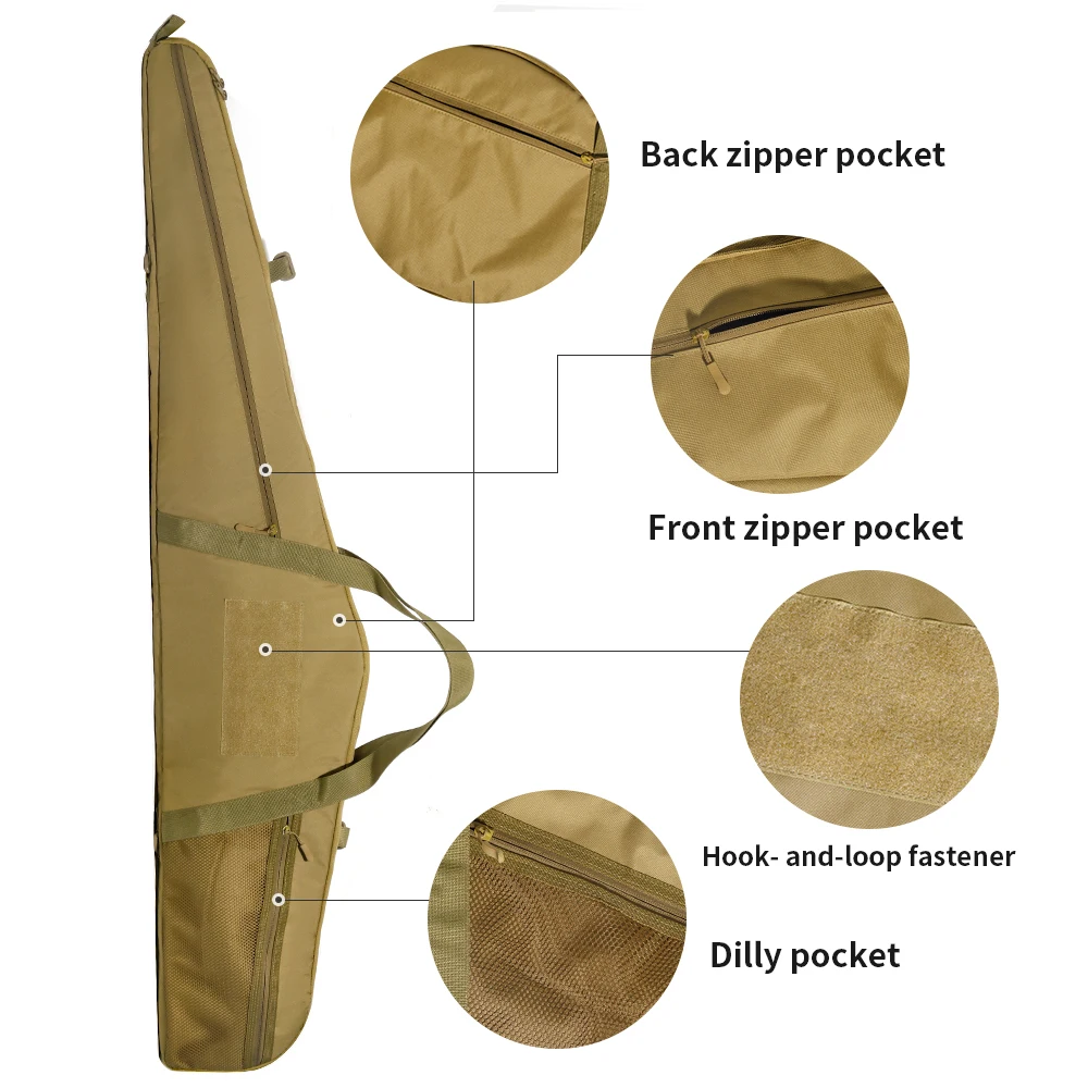 51 Inch Soft Thickened Padded Hunting Storage Bag - Portable Handle Outdoor Protection Gear