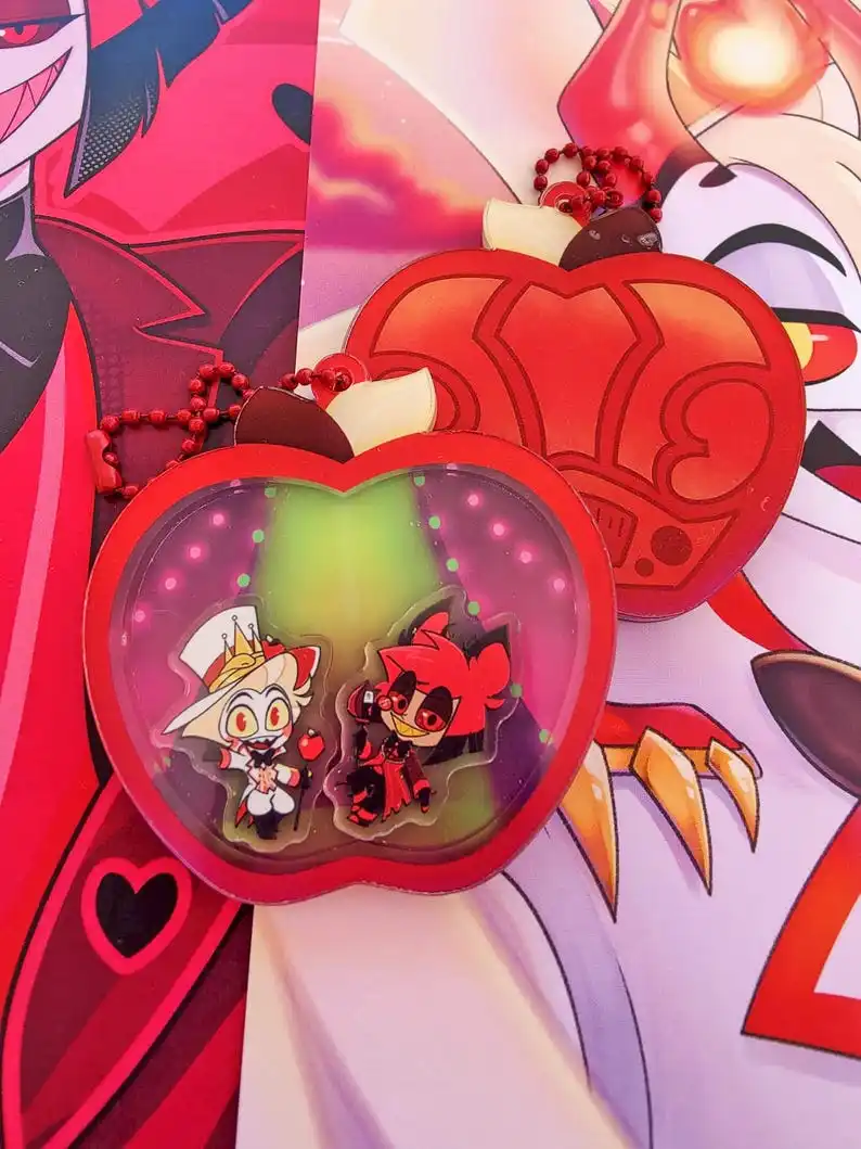 

Keychain for Hazbin Hotel Alastor Original Acrylic Handmade Cute Cartoon Anime Pendant Toy Gift