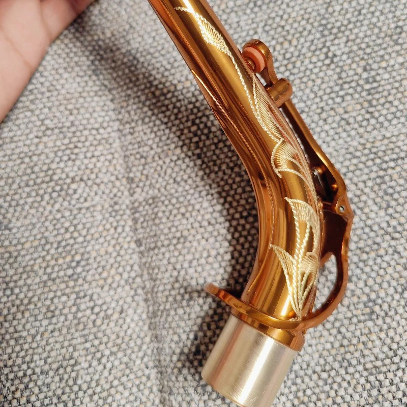الساكسفون الساكسفون منحني الرقبة منتصف المدى قطرة الصوت e منحني الرقبة القهوة الذهب الساكسفون الموضوع صوت جيد #3