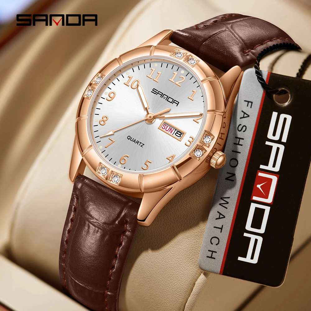 SANDA2026 韓国製ヴィンテージレザー ダブルカレンダ - Luxury Watch Korea のレビューと価格
