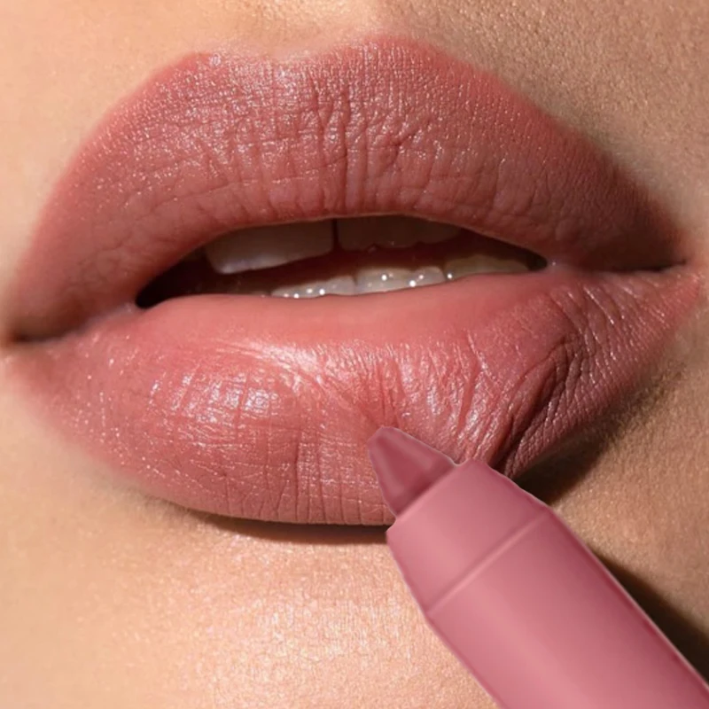 Matita per labbra impermeabile matita per rossetto nudo opaco Sexy tinta per contorno rosso tazza antiaderente a lunga durata Lipliner labbra cosmetici per il trucco