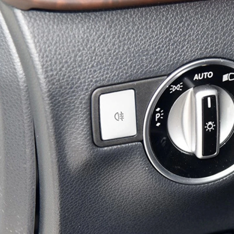Car Headlight Switch Sequins Trim Head Light Adjustment Button Cover Decals For Mercedes Benz A B C E Class W176 W246 W204 W212