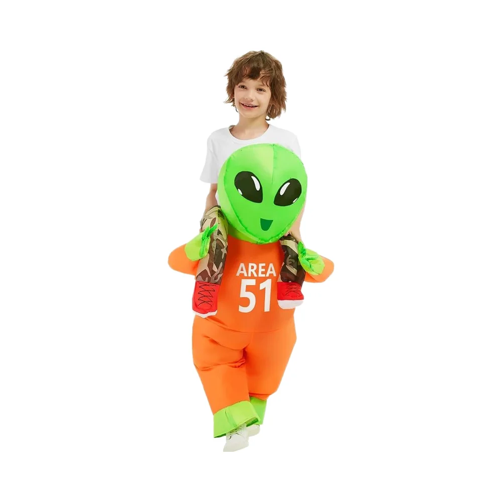 

Funny Alien Inflatable Costume for Boys and Girls Halloween Fancy Party Cosplay and Decorations