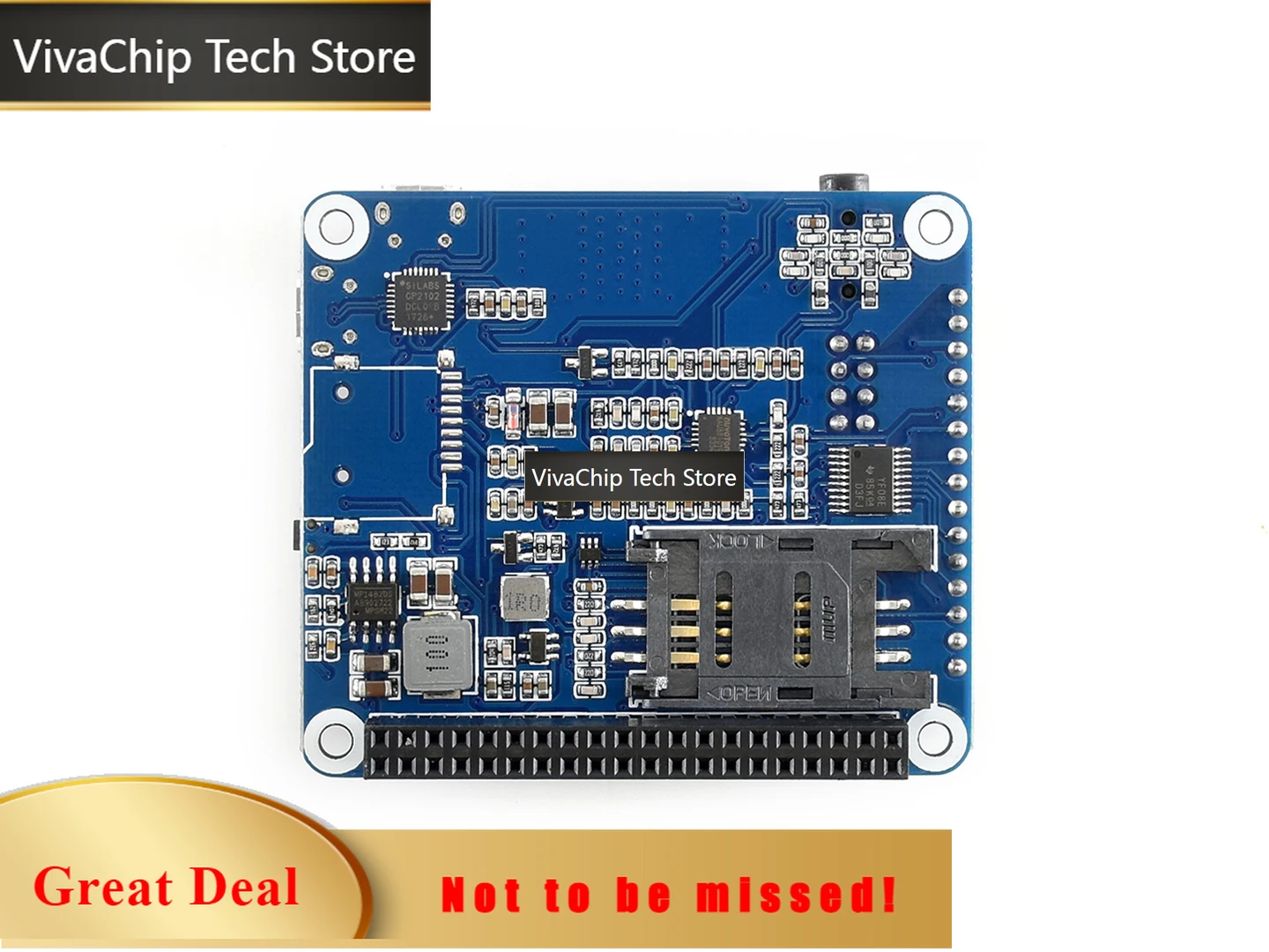 VivaChip TechWaveshare 4G 3G GNSS LTE CAT4 HAT Based On SIM7600A-H for Raspberry Pi North America