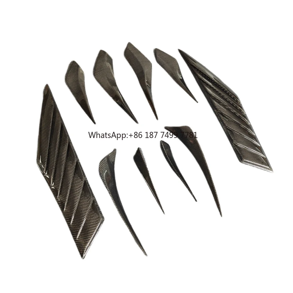 

Used for . I8 Modification EB Style Carbon Fiber Front Bumper Blade Side Vent Body Kit