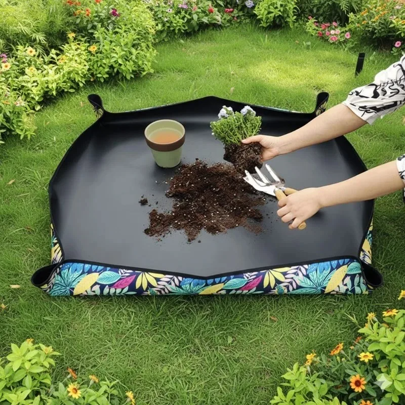 19.69 × 19.69 بوصة 2026 جديد مطبوعة أكسفورد البستنة حصيرة التربة تغيير الوسادة ل بوتينغ وزراعة أدوات الحدائق واللوازم