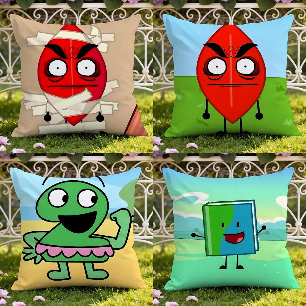 Battle For Dream Island Cushion Cover Short Plush Double-sided Print Square Throw Pillow Covers Sofa Home Cushion Decor