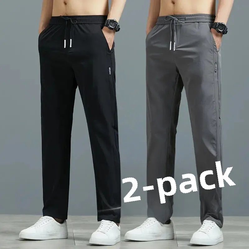 Men's Straight-leg Casual Sports Pants Loose-fit Lightweight Wear-resistant For Office Workers Construction Site Workers