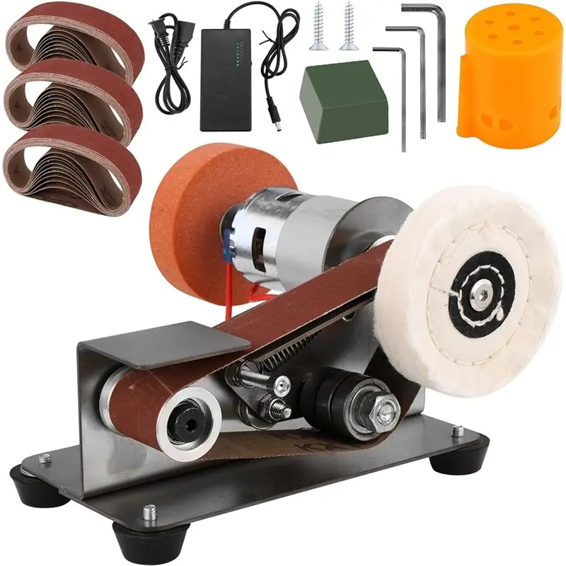 

AB46-Knife Polishing Kit 7 Adjustable Speed Knife Sharpener For DIY Metal Woodworking Knife Making EU Plug