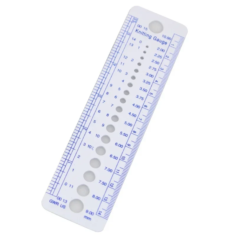 3Pcs Ruler UK US Canada Sizes Knitting Accessories Needle Gauge Inch Sewing Tool CM 2-10mm Size Measure Tools