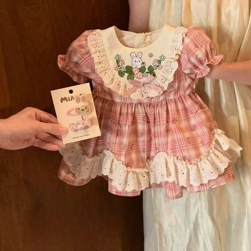 

Ins Baby Girls' Lolita Princess Wedding Dress 2026 Summer New Sweet Dress Baby Party Boutique Quality Clothes