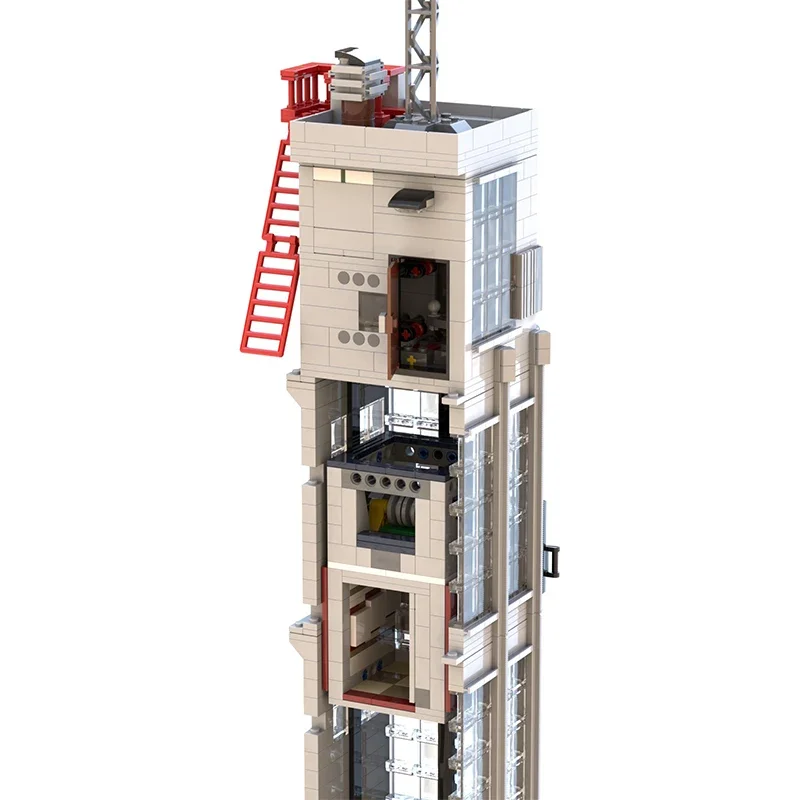 Technische Moc Bakstenen Model Dubbele Dagelijkse Bugel Kantoor Toren Modulaire Bouwstenen Geschenken Speelgoed Voor Kinderen Diy Sets Assembleren