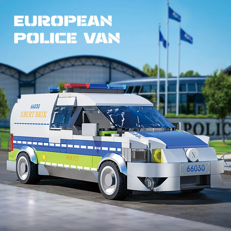 

430pcs European Police Car Building Block Set DIY Creative Brick Toy Set